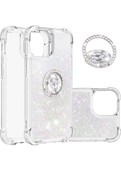 Halka Kickstand Halka Kickstand Kum ile IPhone 13 Pro Max İçin Telefon Kılıfı (Yurt Dışından)