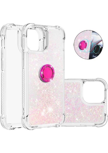 Halka Kickstand Halka Kickstand Kum ile IPhone 13 Pro Max İçin Telefon Kılıfı (Yurt Dışından)