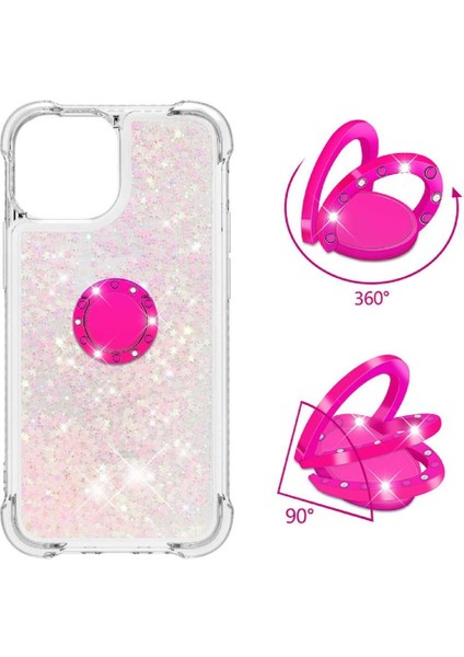 Halka Kickstand Halka Kickstand Kum ile IPhone 13 Pro Max İçin Telefon Kılıfı (Yurt Dışından) modelleri