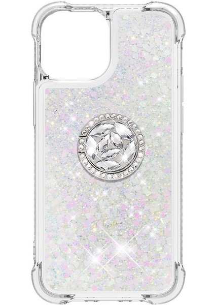 Halka Kickstand Köpüklü Kum Akış Halkası ile IPhone 13 İçin Telefon Kılıfı (Yurt Dışından) fiyatları