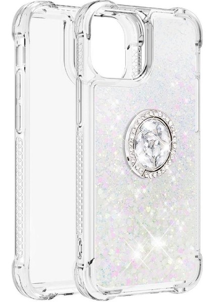 Halka Kickstand Köpüklü Kum Akış Halkası ile IPhone 13 İçin Telefon Kılıfı (Yurt Dışından) fırsatları