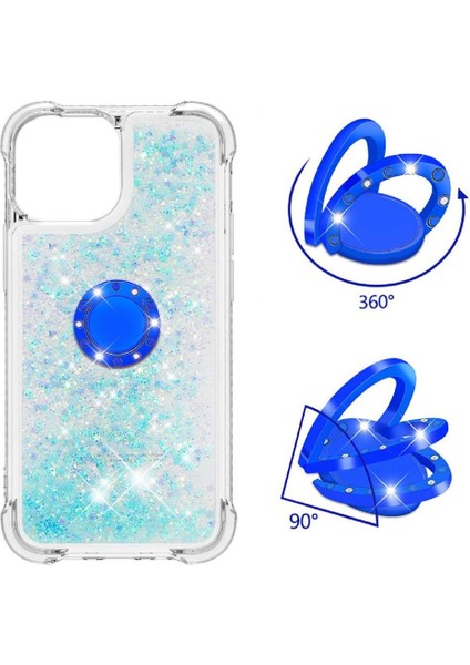 Halka Kickstand Köpüklü Kum Akış Halkası ile IPhone 13 İçin Telefon Kılıfı (Yurt Dışından) fırsatları