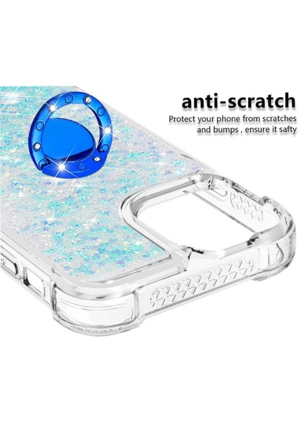 Halka Kickstand Köpüklü Kum Akış Halkası ile IPhone 13 İçin Telefon Kılıfı (Yurt Dışından) indirimleri