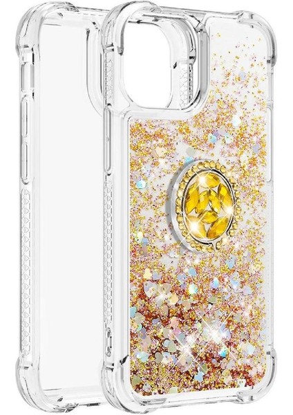 Halka Kickstand Köpüklü Kum Akış Halkası ile IPhone 13 İçin Telefon Kılıfı (Yurt Dışından) indirimleri