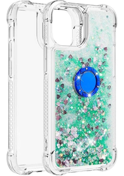 Halka Kickstand Köpüklü Kum Akış Halkası ile IPhone 13 İçin Telefon Kılıfı (Yurt Dışından) fırsatları