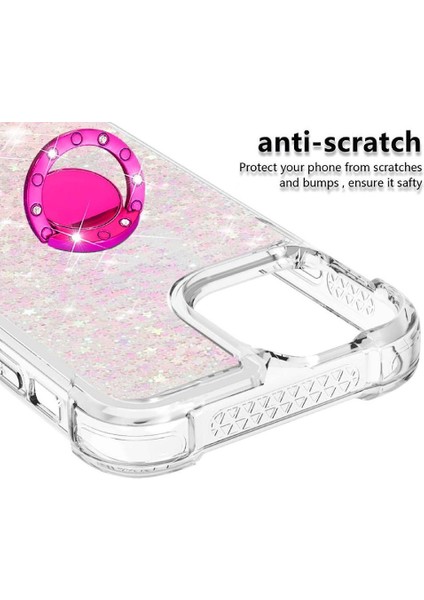 Halka Kickstand Köpüklü Kum Akış Halkası ile IPhone 13 İçin Telefon Kılıfı (Yurt Dışından) fiyatları