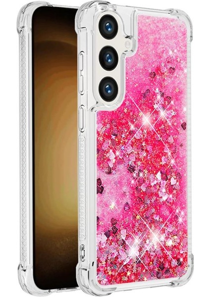 Samsung Galaxy S24 Quicksand Sıvı Temizle Akan Tpu Sevimli İçin Telefon Kılıfı (Yurt Dışından)