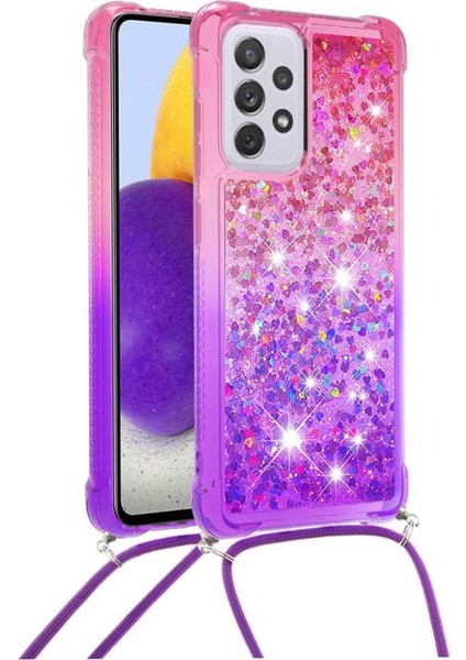 Samsung Galaxy A73 5g Ayarlanabilir Boyun Kordon İçin Quicksand Telefon Kılıfı (Yurt Dışından)