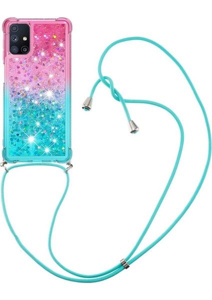 ile Samsung Galaxy M51 Degrade Renk Telefon Kılıfı İçin Quicksand Telefon Kılıfı (Yurt Dışından)