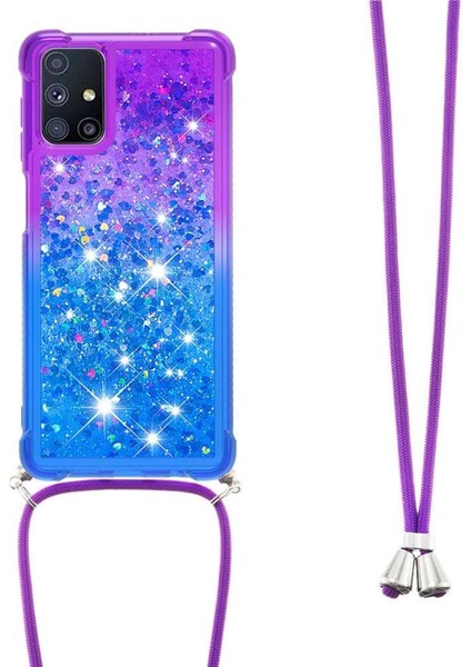 ile Samsung Galaxy M51 Degrade Renk Telefon Kılıfı İçin Quicksand Telefon Kılıfı (Yurt Dışından)