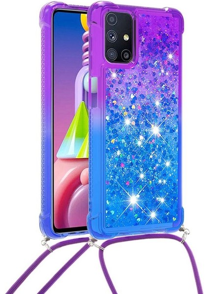 ile Samsung Galaxy M51 Degrade Renk Telefon Kılıfı İçin Quicksand Telefon Kılıfı (Yurt Dışından) fırsatları