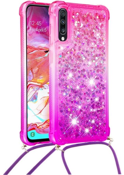 Samsung Galaxy A70 Degrade Renk Telefon Kılıfı Boyun İçin Quicksand Telefon Kılıfı (Yurt Dışından) fiyatları