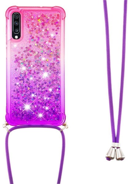 Samsung Galaxy A70 Degrade Renk Telefon Kılıfı Boyun İçin Quicksand Telefon Kılıfı (Yurt Dışından) modelleri