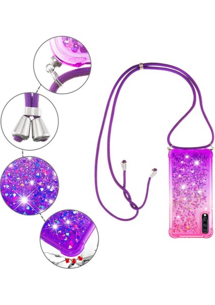 Samsung Galaxy A70 Degrade Renk Telefon Kılıfı Boyun İçin Quicksand Telefon Kılıfı (Yurt Dışından) fırsatları