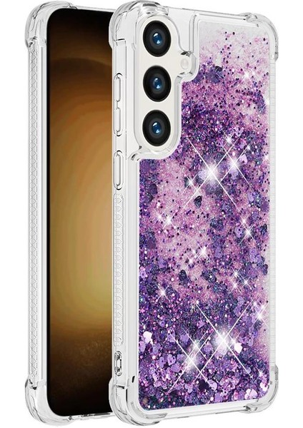 Samsung Galaxy S24 Quicksand Sıvı Temizle Akan Tpu Sevimli İçin Telefon Kılıfı (Yurt Dışından)