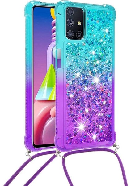 ile Samsung Galaxy M51 Degrade Renk Telefon Kılıfı İçin Quicksand Telefon Kılıfı (Yurt Dışından) modelleri