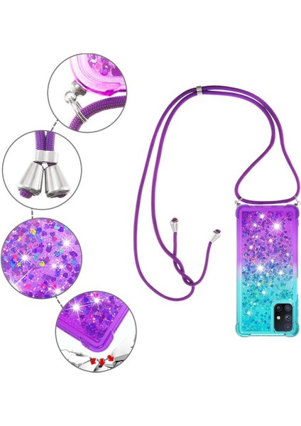 ile Samsung Galaxy M51 Degrade Renk Telefon Kılıfı İçin Quicksand Telefon Kılıfı (Yurt Dışından) fırsatları