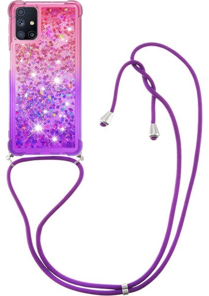 ile Samsung Galaxy M51 Degrade Renk Telefon Kılıfı İçin Quicksand Telefon Kılıfı (Yurt Dışından)