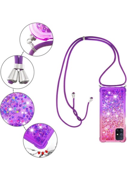 ile Samsung Galaxy M51 Degrade Renk Telefon Kılıfı İçin Quicksand Telefon Kılıfı (Yurt Dışından) fiyatları