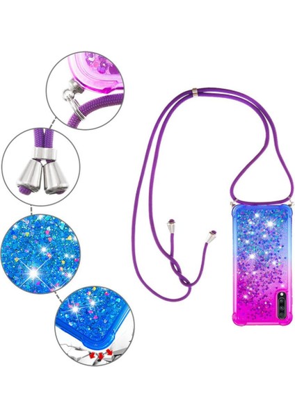 Samsung Galaxy A70 Degrade Renk Telefon Kılıfı Boyun İçin Quicksand Telefon Kılıfı (Yurt Dışından) modelleri