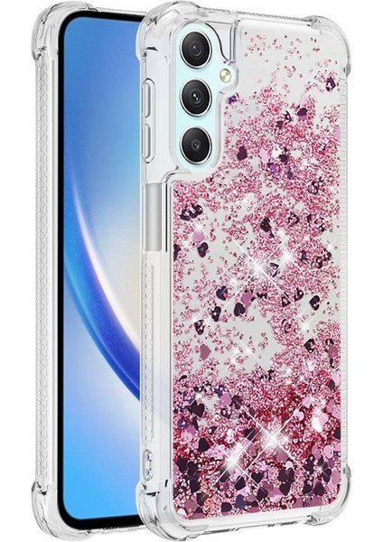 Samsung Galaxy A24 4g Quicksand Glitter Sparkle Sevimli Tpu İçin Telefon Kılıfı (Yurt Dışından)