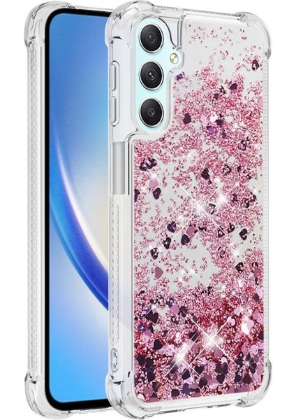 Samsung Galaxy A24 4g Quicksand Glitter Sparkle Sevimli Tpu İçin Telefon Kılıfı (Yurt Dışından)