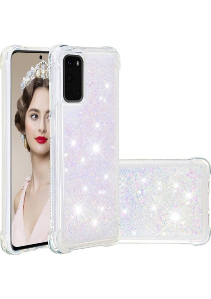 Samsung Galaxy S20 Sıvı Temizle Akan Glitter Sparkle Tpu İçin Telefon Kılıfı (Yurt Dışından) modelleri