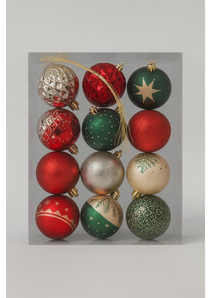 20 Adet Lüx Yılbaşı Ağacı Süsü Set Ağacı Süslemeleri Topları Topu Parti Asılı Top Yılbaşı Süsleri 6 cm