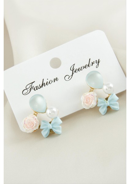 Gül Fiyong Damla Taşlı Küpe