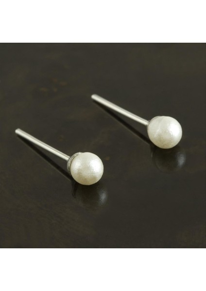 Top Incili Küpe 4 mm