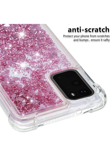 Samsung Galaxy S20 Sıvı Temizle Akan Glitter Sparkle Tpu İçin Telefon Kılıfı (Yurt Dışından) modelleri