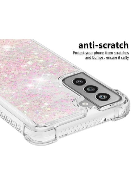 Samsung Galaxy S21 Fe Glitter Sparkle Sevimli Darbeye Dayanıklı Tpu İçin Telefon Kılıfı (Yurt Dışından) modelleri
