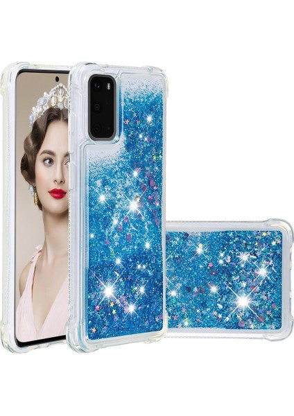 Samsung Galaxy S20 Sıvı Temizle Akan Glitter Sparkle Tpu İçin Telefon Kılıfı (Yurt Dışından) modelleri