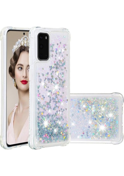 Samsung Galaxy S20 Sıvı Temizle Akan Glitter Sparkle Tpu İçin Telefon Kılıfı (Yurt Dışından) modelleri
