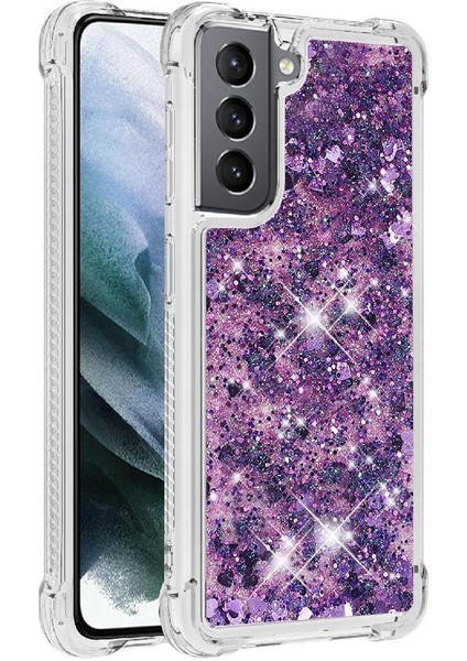 Samsung Galaxy S21 5g Quicksand Sıvı Temizle Akan Sevimli İçin Telefon Kılıfı (Yurt Dışından)