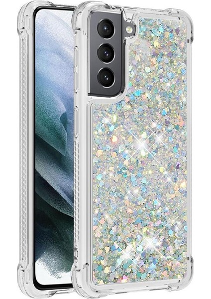 Samsung Galaxy S21 5g Quicksand Sıvı Temizle Akan Sevimli İçin Telefon Kılıfı (Yurt Dışından)