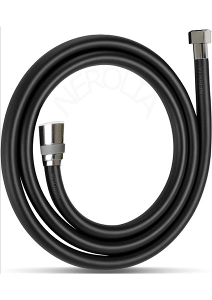 -150CM Siyah Pvc Duş Hortumu/ultra Dayanıklı Duş Spirali