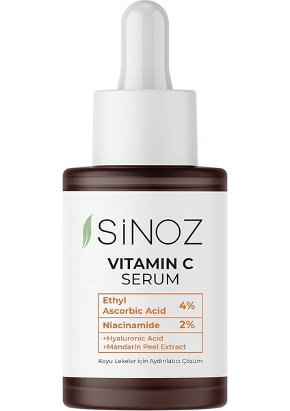 Ton Eşitleyici Aydınlatıcı Vitamin C%4 Niacinamide%2 Yüz Serumu 30 ml Tüm Ciltler Için