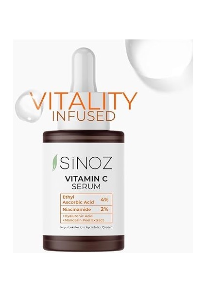 Ton Eşitleyici Aydınlatıcı Vitamin C%4 Niacinamide%2 Yüz Serumu 30 ml Tüm Ciltler Için modelleri