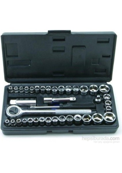 Çantalı 40 Parça Cırcırlı Lokma Takımı Cırcırlı Anahtar Tornavida Seti 1410