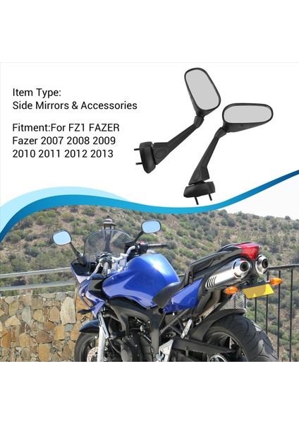Yamaha Fz1 Fazer Için Motosiklet Dikiz Aynası Yan Aynaları (Yurt Dışından) fırsatları