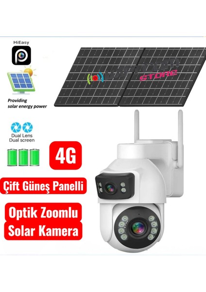 30X Optik Zoom Çift Kameralı 4g Solar Kamera Hieasy Yazılım fiyatları