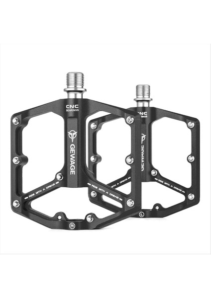 Gewage Bisiklet Pedalı Tek Parçalı Cnc Alüminyum Alaşım Ultralight Seal Du Youring Bisiklet Pedalları Aksesuarlar Siyah (Yurt Dışından)