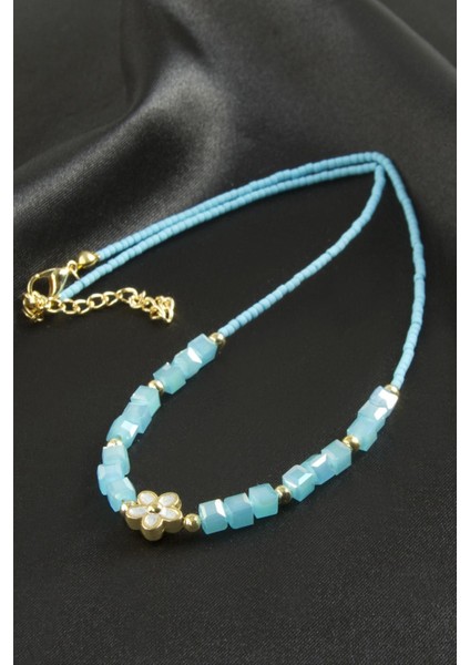 Karışık Figürlü Miyoki Boncuk Küp Kristal Kolye 1 Adet