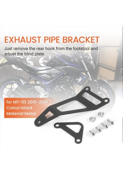 Motosiklet Arka Pedalı Modifiye Egzoz Braketi Yamaha Mt-03 Yzf R25 R3 2014-2021EXHAUST Bracket (Yurt Dışından) indirimleri