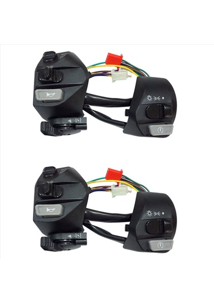 2pcs 22MM Motosiklet Anahtarları Açma/kapama Düğmesi Taliz Tuvarı Ontrol Boynuz Dönüş Sinyali Başlangıç Anahtarı Yamaha Mio LC135 (Yurt Dışından)