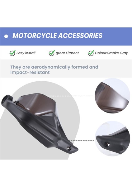 Motosiklet Aksesuarları Honda NX400 Nx 400 NX500 Nx 500 El Koruma Koruyucu Ön Cam Duman Gri (Yurt Dışından) indirimleri