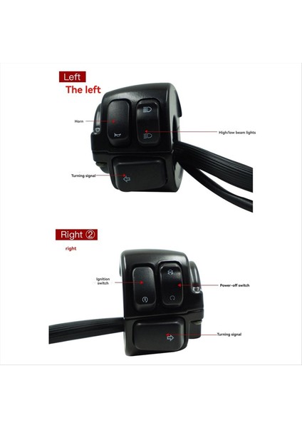 Motosiklet 25MM Gidon Switch Harley Softail Dyna Sportster Xl 883 Crown Prens B Için Far Kontrol Anahtarı (Yurt Dışından) fiyatları