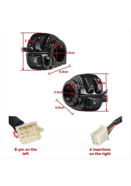 Motosiklet 25MM Gidon Switch Harley Softail Dyna Sportster Xl 883 Crown Prens B Için Far Kontrol Anahtarı (Yurt Dışından) indirimleri