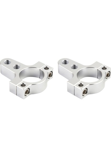 2 Pcs 27MM Alüminyum Direksiyon Damper Çatal Çerçeve Montaj Kelepçesi Braket Ayak Fikir Motosiklet Bisiklet Modifikasyonu Gümüş (Yurt Dışından)